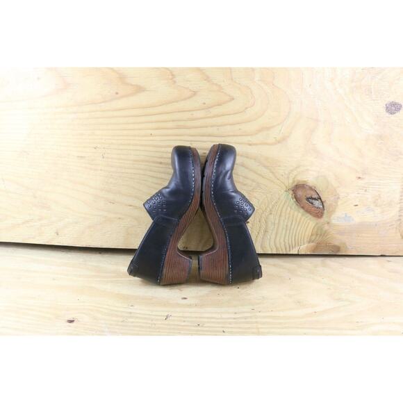 Dansko Clogs 38 Womens Sz 7.5 Mavis Black Shoes Mules Slip on Heels - Picture 5 of 7